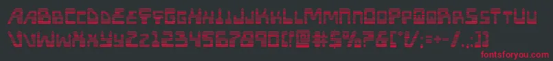 Шрифт Xpedgrad – красные шрифты на чёрном фоне