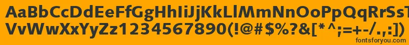 SyntaxLtBlack Font – Black Fonts on Orange Background