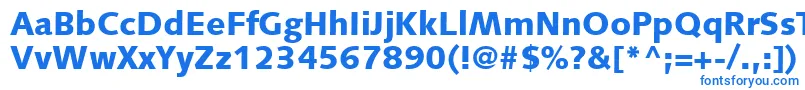 SyntaxLtBlack-Schriftart – Blaue Schriften auf weißem Hintergrund
