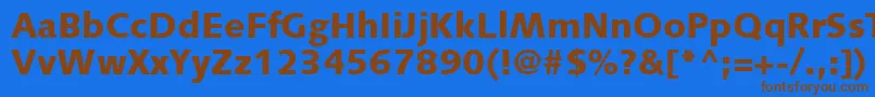SyntaxLtBlack-fontti – ruskeat fontit sinisellä taustalla
