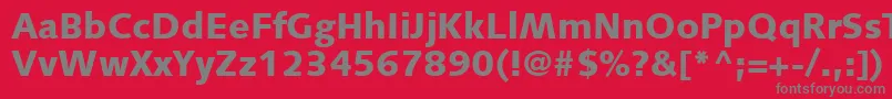 SyntaxLtBlack Font – Gray Fonts on Red Background