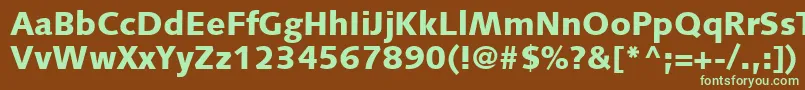 SyntaxLtBlack Font – Green Fonts on Brown Background