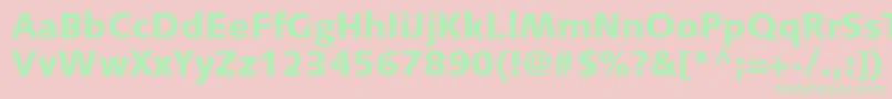 SyntaxLtBlack Font – Green Fonts on Pink Background