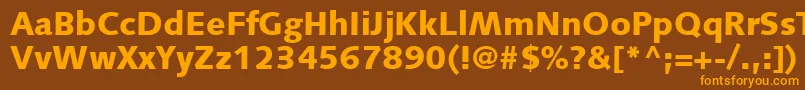 SyntaxLtBlack Font – Orange Fonts on Brown Background