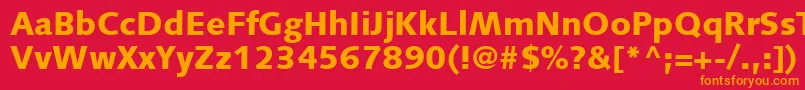 SyntaxLtBlack Font – Orange Fonts on Red Background