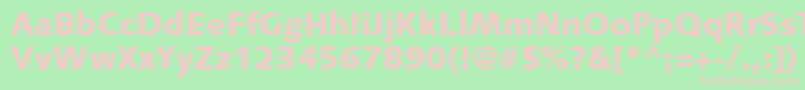 SyntaxLtBlack Font – Pink Fonts on Green Background