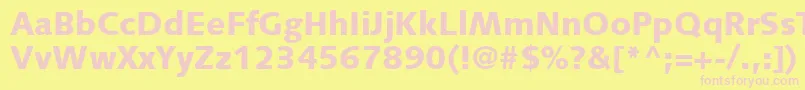 SyntaxLtBlack Font – Pink Fonts on Yellow Background