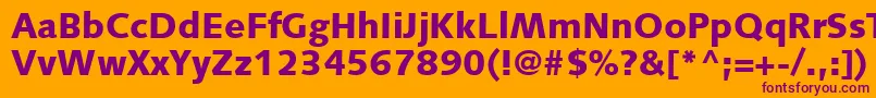 SyntaxLtBlack-fontti – violetit fontit oranssilla taustalla