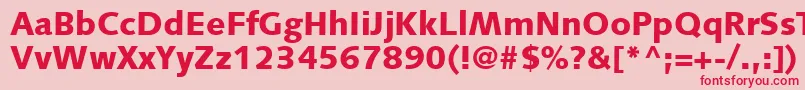 SyntaxLtBlack Font – Red Fonts on Pink Background