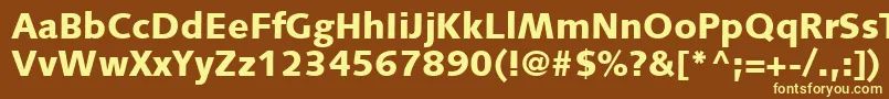 SyntaxLtBlack Font – Yellow Fonts on Brown Background