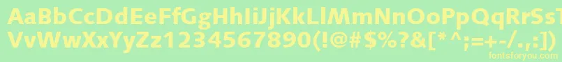 SyntaxLtBlack-Schriftart – Gelbe Schriften auf grünem Hintergrund
