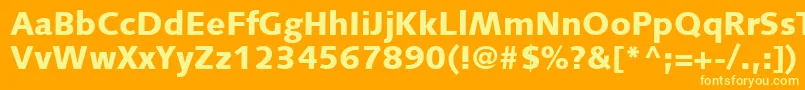 SyntaxLtBlack Font – Yellow Fonts on Orange Background