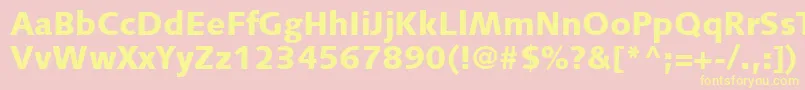 SyntaxLtBlack Font – Yellow Fonts on Pink Background