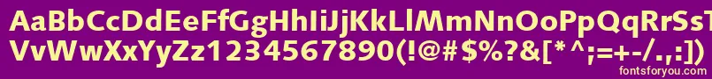 SyntaxLtBlack Font – Yellow Fonts on Purple Background