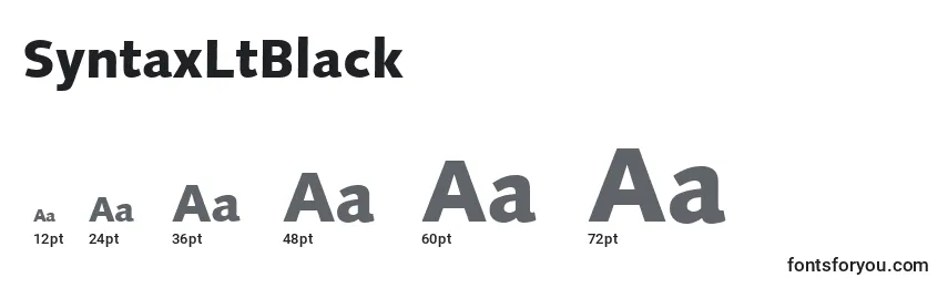 SyntaxLtBlack Font Sizes