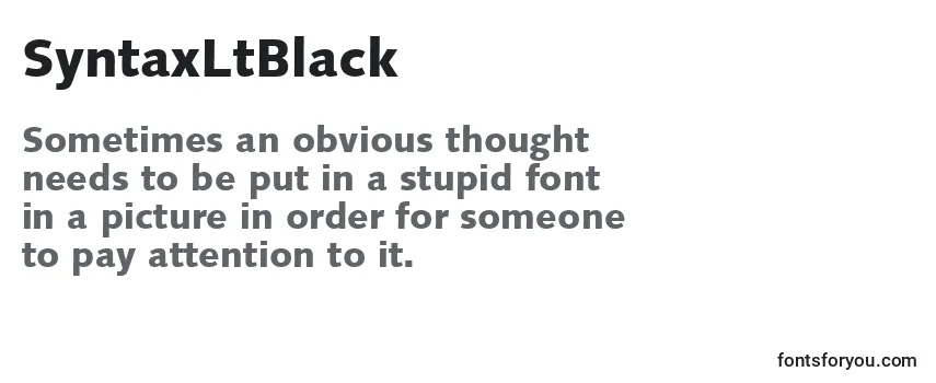 SyntaxLtBlack Font