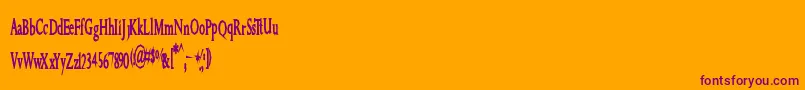 Greatfarmer Font – Purple Fonts on Orange Background