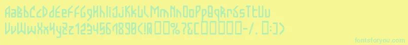 fuente BloodyValentine – Fuentes Verdes Sobre Fondo Amarillo