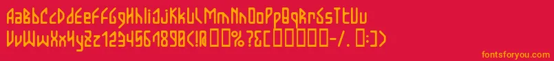 BloodyValentine Font – Orange Fonts on Red Background