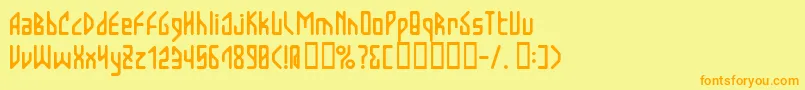 BloodyValentine Font – Orange Fonts on Yellow Background