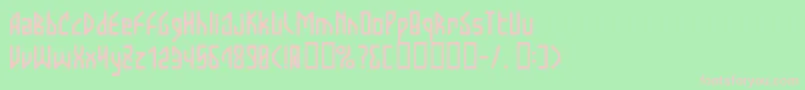 BloodyValentine Font – Pink Fonts on Green Background