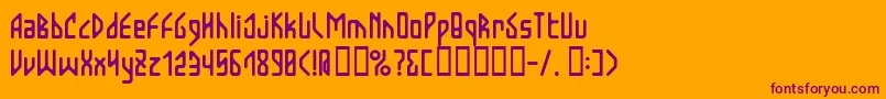 BloodyValentine Font – Purple Fonts on Orange Background