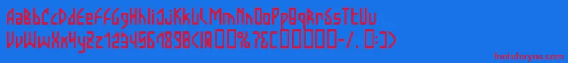 BloodyValentine Font – Red Fonts on Blue Background