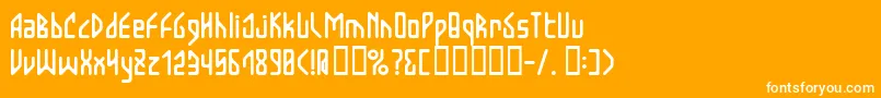 フォントBloodyValentine – オレンジの背景に白い文字