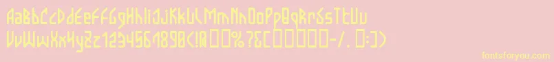 BloodyValentine Font – Yellow Fonts on Pink Background