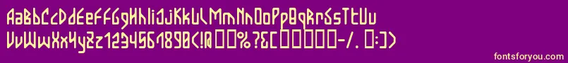 BloodyValentine Font – Yellow Fonts on Purple Background