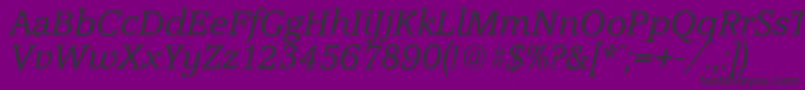 AccoladeserialItalic Font – Black Fonts on Purple Background