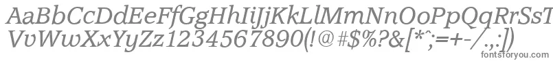 フォントAccoladeserialItalic – 灰色のフォント