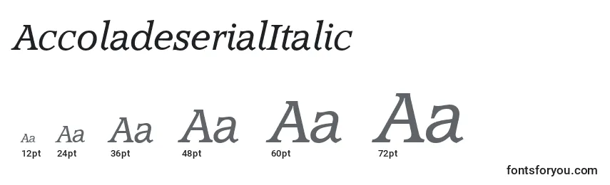 Größen der Schriftart AccoladeserialItalic