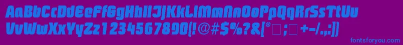 Police BoozleDisplaySsiItalic – polices bleues sur fond violet