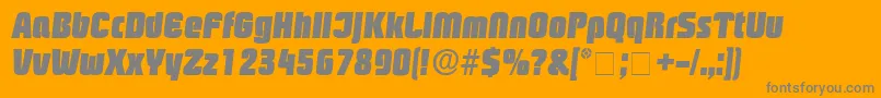 BoozleDisplaySsiItalic-Schriftart – Graue Schriften auf orangefarbenem Hintergrund