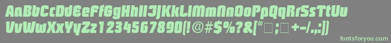 Шрифт BoozleDisplaySsiItalic – зелёные шрифты на сером фоне