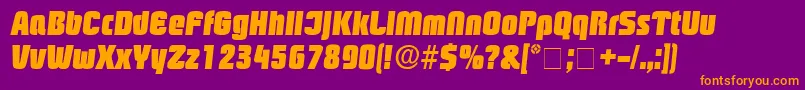 Police BoozleDisplaySsiItalic – polices orange sur fond violet