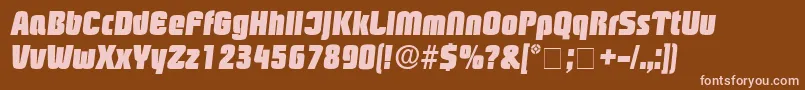 Police BoozleDisplaySsiItalic – polices roses sur fond brun
