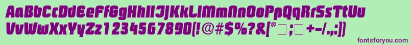BoozleDisplaySsiItalic Font – Purple Fonts on Green Background