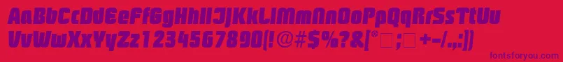 BoozleDisplaySsiItalic Font – Purple Fonts on Red Background
