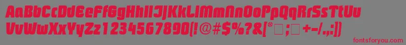 BoozleDisplaySsiItalic Font – Red Fonts on Gray Background