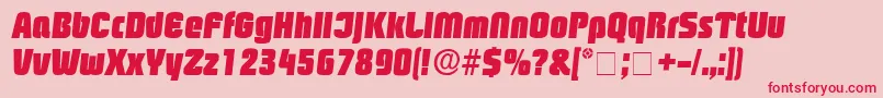 BoozleDisplaySsiItalic Font – Red Fonts on Pink Background
