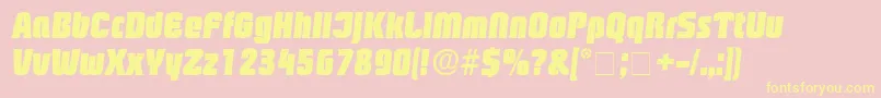 BoozleDisplaySsiItalic Font – Yellow Fonts on Pink Background
