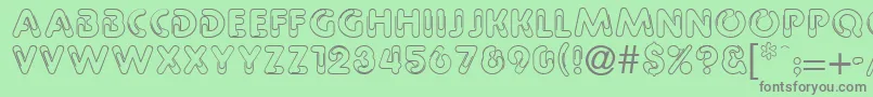 フォントPipeline – 緑の背景に灰色の文字