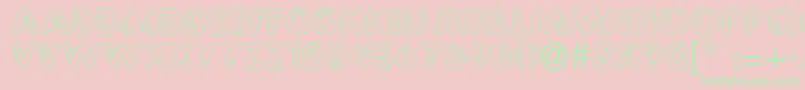 Pipeline Font – Green Fonts on Pink Background