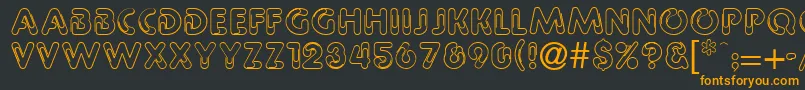 Pipeline Font – Orange Fonts on Black Background