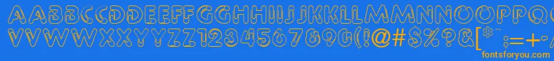 Pipeline Font – Orange Fonts on Blue Background