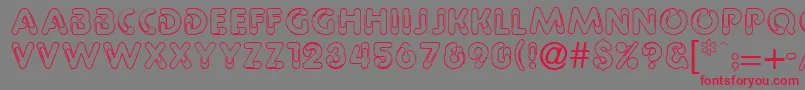 Pipeline Font – Red Fonts on Gray Background