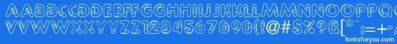 Pipeline Font – Yellow Fonts on Blue Background