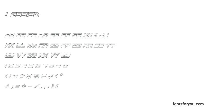 Lgsbi3D Font – alphabet, numbers, special characters